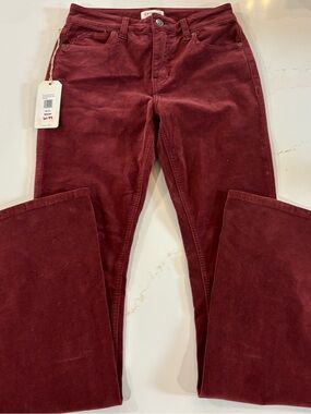 NWT Sheyenne Flare Burgundy Felt Jeans